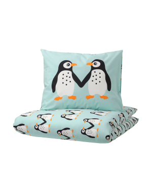 Duvet cover and pillowcase ''Penguins''