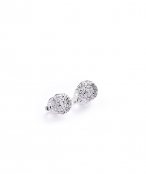 Earrings `Lazoor` golden, with diamond stones №1