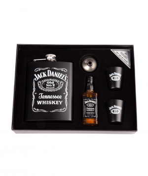 Collection `Creative Gifts` Jack Daniels, with whiskey