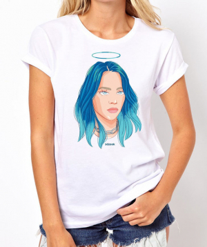 T-shirt `3 dzook` `Billie Eilish`