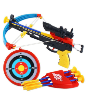 Crossbow with a target