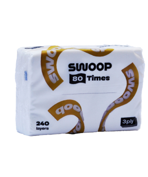 Napkin SWOOP polyethylene small, 3 ply, 80 sheets