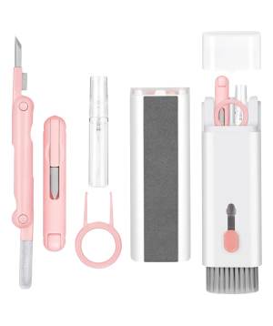 Cleaning kit, 7 in 1, pink