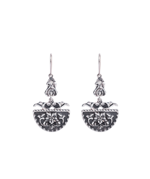 Silver earrings ''Koshtoyan'' Half Moon