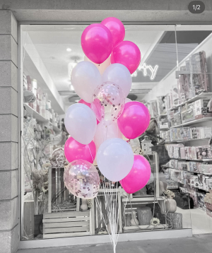 Balloons «Boom Party» pink and white, 17 pcs