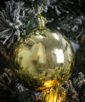 Golden Christmas tree toy 6 pcs