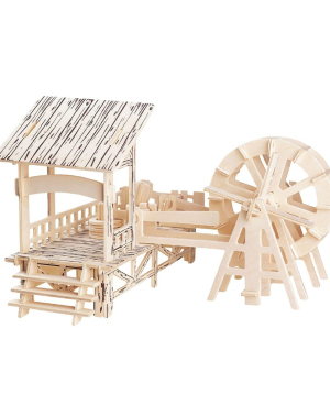 Wooden puzzle Water mill