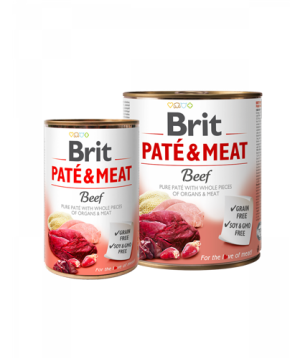 Շան կեր «Brit Pate» տավարով պաշտետ, 800 գ