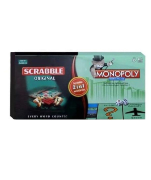 Game 2 in 1 Monopoly and Scrabble