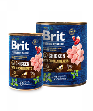 Շան կեր «Brit Premium By Nature» հավով և սրտով պաշտետ, 800 գ