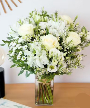 France. bouquet №062 with lisianthus and alstroemerias