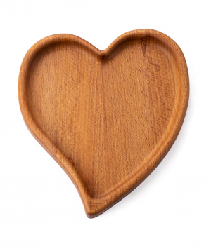 Eco plate `WoodWide` heart