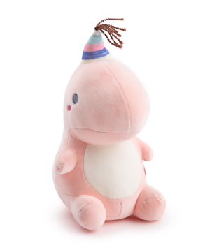 Soft toy «Dinosaur» pink, 23 cm