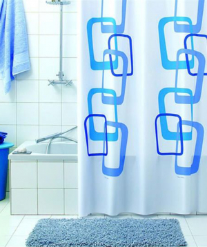 Shower curtain `Quadry blue`