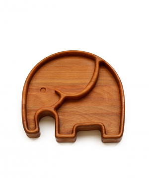 Eco plate `WoodWide` elephant