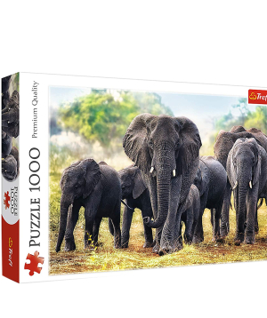 Puzzle African elephants