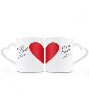Belgium․ mug №016 Mr. & Mrs - heart