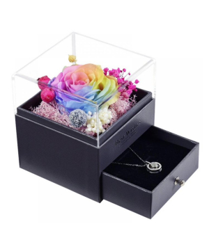 USA. gift box №260 with necklace and rose