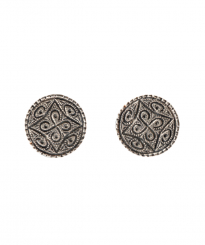 Earrings `DF Project`pattern silver №1