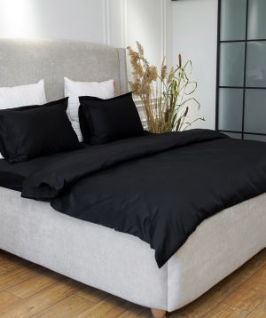 Bedding set «Jasmine Home» euro, black