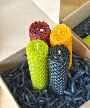 Set «Light Your Home» beeswax candles №3017 4 pcs