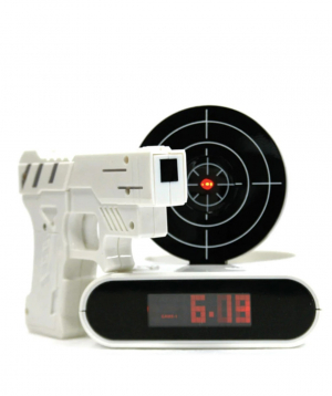 Alarm clock `Creative Gifts` gun