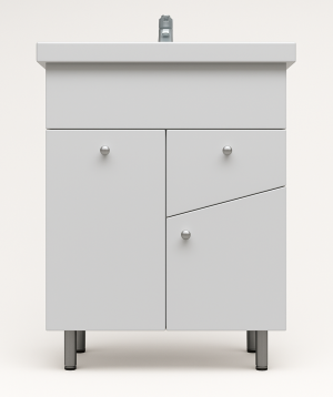 Bathroom furniture «Perla» VLine Foster 60, white, glossy