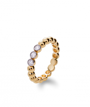 Ring `Lazoor` golden, with diamond stones №19