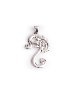 Rhodium Plated Silver Pendant Leo Starlight Jazz Collection