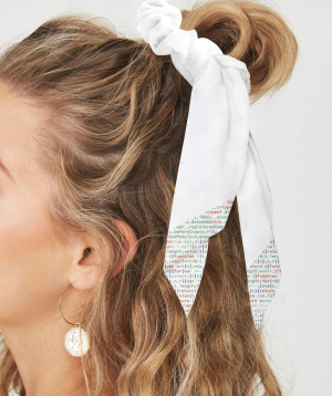 Scrunchie «School» with code printing