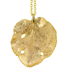 Pendant `CopperRight` apricot leaf