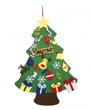 Toy `Christmas tree` felt, hanging
