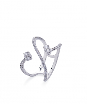 Ring `Lazoor` golden, with diamond stones №14