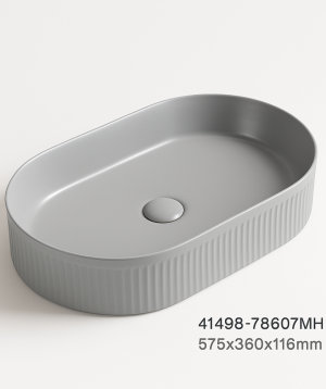 PERLA COUNTER TOP BASIN 78607MH MATT CEMENT GREY 575x360x116MM