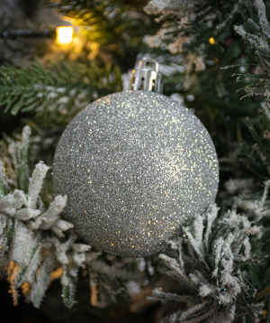 Տոնածառի խաղալիք արծաթե 12 հատ