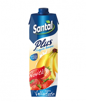 Juice `Santal` natural, banana strawberry 1l