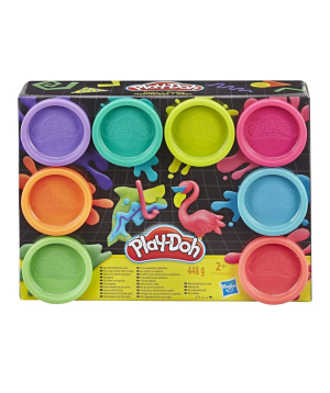 Plasticine Play-Doh PD NEON Hasbro 8 colors
