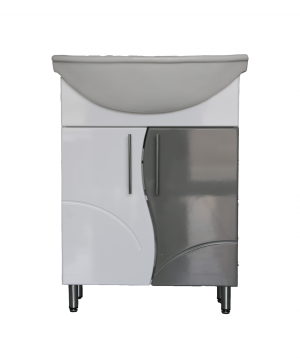 Perla լոգասենյակի PVC կահույք Alessandro, 518×690×270մմ, մոխրագույն փայլուն, առանց լվացարան
