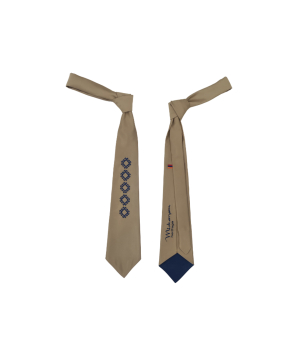 Embroidered tie «Miskaryan Heritage» Armenian carpet pattern, 6-4