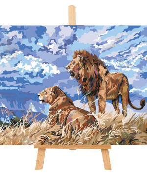 Numbered canvas Lions