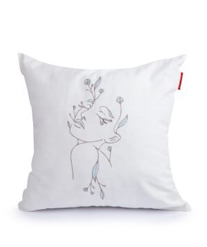 Embroidered pillow ''Jasmine Home'' №24