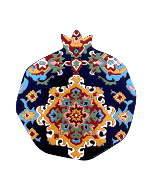 Decorative plate «ManeTiles» Pomegranate, ceramic №99