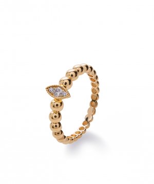Ring `Lazoor` golden, with diamond stones №13