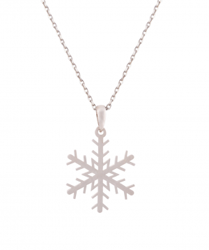 Necklace `Silverist` snowflake №1