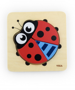 Puzzle `Ladybird` wooden