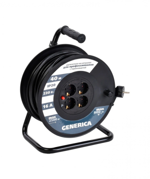 Բազմավարդակ բլոկ կծիկի վրա УК40  4 տեղանոց 2P+PE/40մ 3х1,5մմ 2 GENERICA