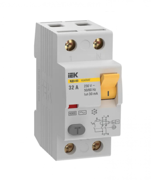 Պաշտպանական անջատման սարքավորում  (ՊԱՍ)   2P 32 A 30 mA IEK