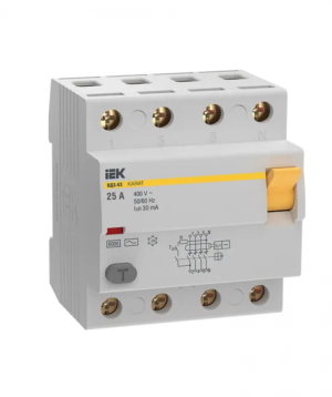 Պաշտպանական անջատման սարքավորում  (ՊԱՍ)     4P 25 A 30 mA IEK
