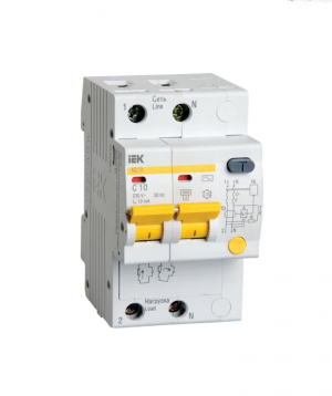 Դիֆերենցյալ անջատիչ ավտոմատ 2P C10 A 30 ma IEK