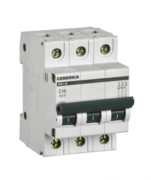 Ավտոմատ անջատիչ 3P C 16 A GENERICA IEK